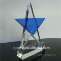 Premio de trofeo de cristal K9 en forma de estrella de color